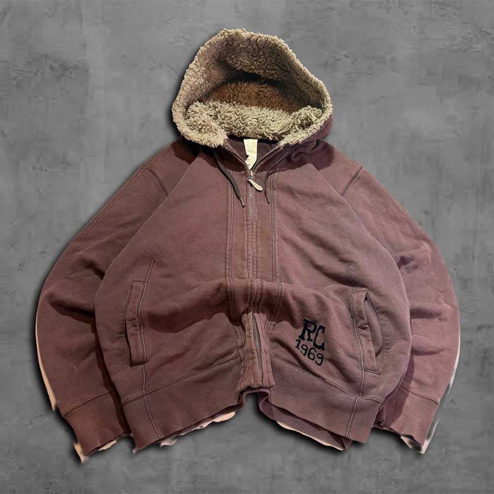 Y2K Vintage Baggy Sherpa Lined Rip Curl 2000s Skater Core Hoodie
